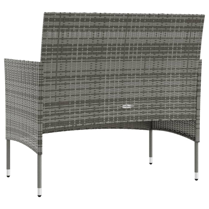Set mobilier de grădină cu perne, 16 piese, gri, poliratan - WALTI WALTI
