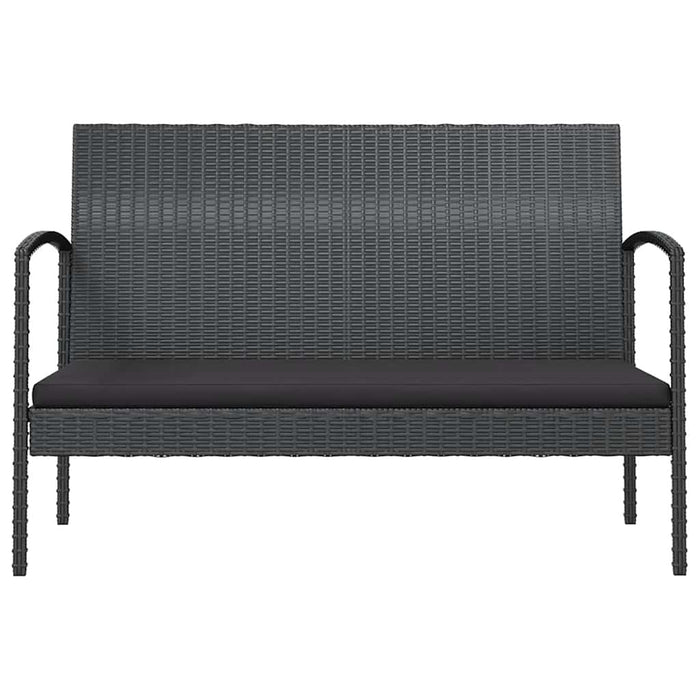 Set mobilier de grădină cu perne, 16 piese, negru, poliratan - WALTI WALTI