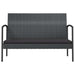 Set mobilier de grădină cu perne, 16 piese, negru, poliratan - WALTI WALTI