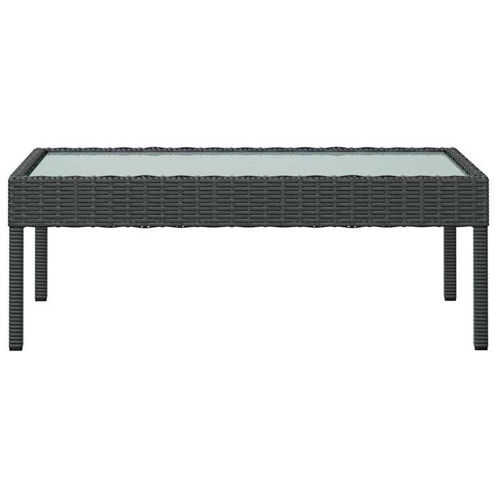 Set mobilier de grădină cu perne, 16 piese, negru, poliratan - WALTI WALTI