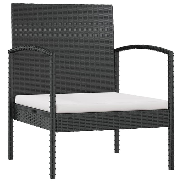 Set mobilier de grădină cu perne, 8 piese, negru, poliratan - WALTI WALTI