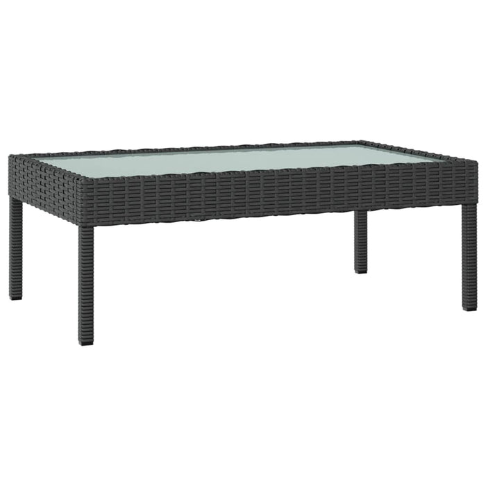 Set mobilier de grădină cu perne, 8 piese, negru, poliratan - WALTI WALTI