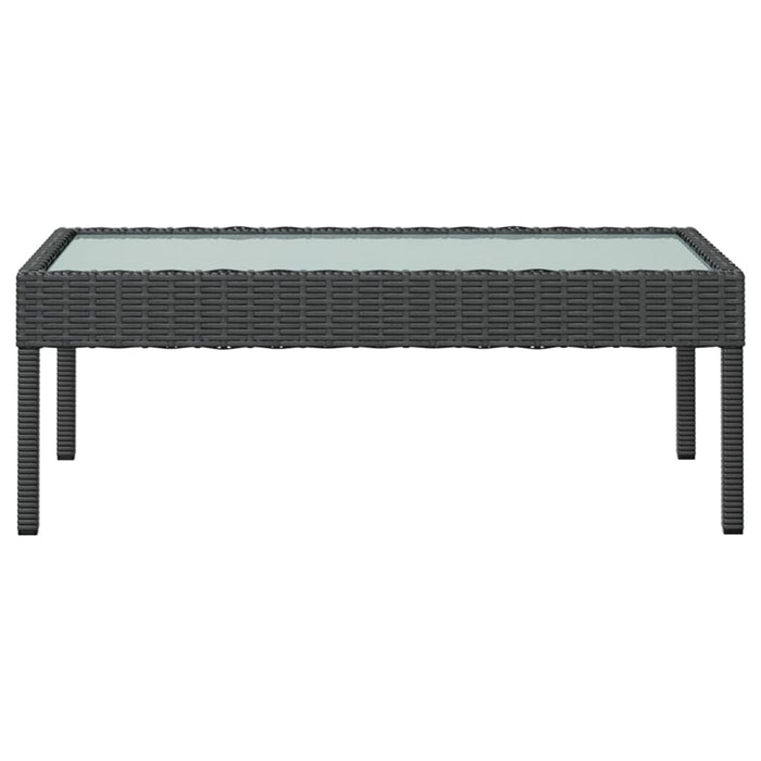 Set mobilier de grădină cu perne, 8 piese, negru, poliratan - WALTI WALTI