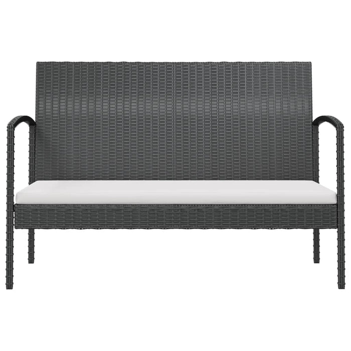 Set mobilier de grădină cu perne, 16 piese, negru, poliratan - WALTI WALTI