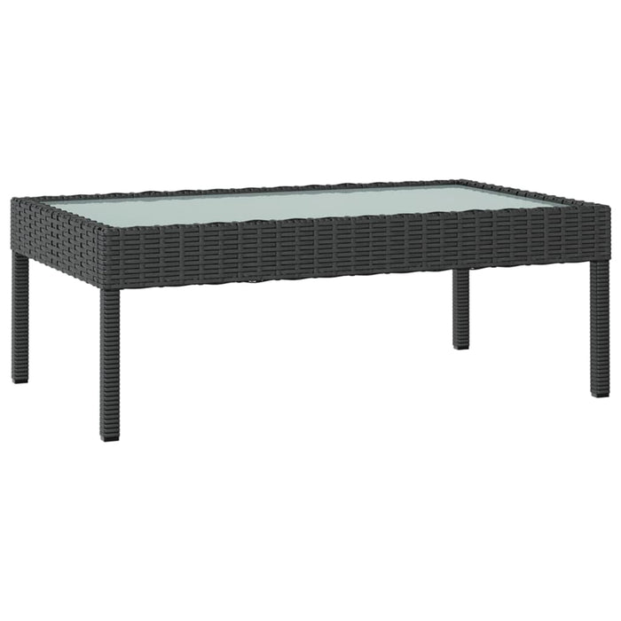 Set mobilier de grădină cu perne, 16 piese, negru, poliratan - WALTI WALTI