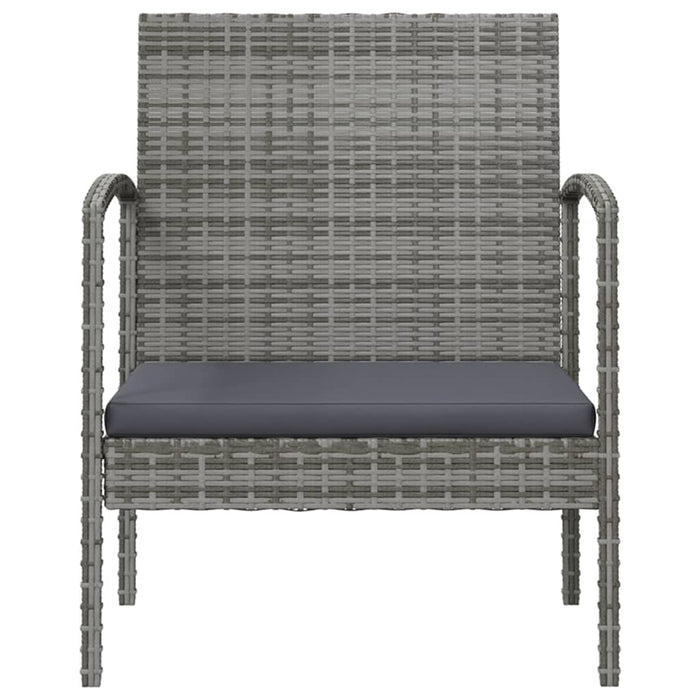 Set mobilier de grădină cu perne, 8 piese, gri, poliratan WALTI