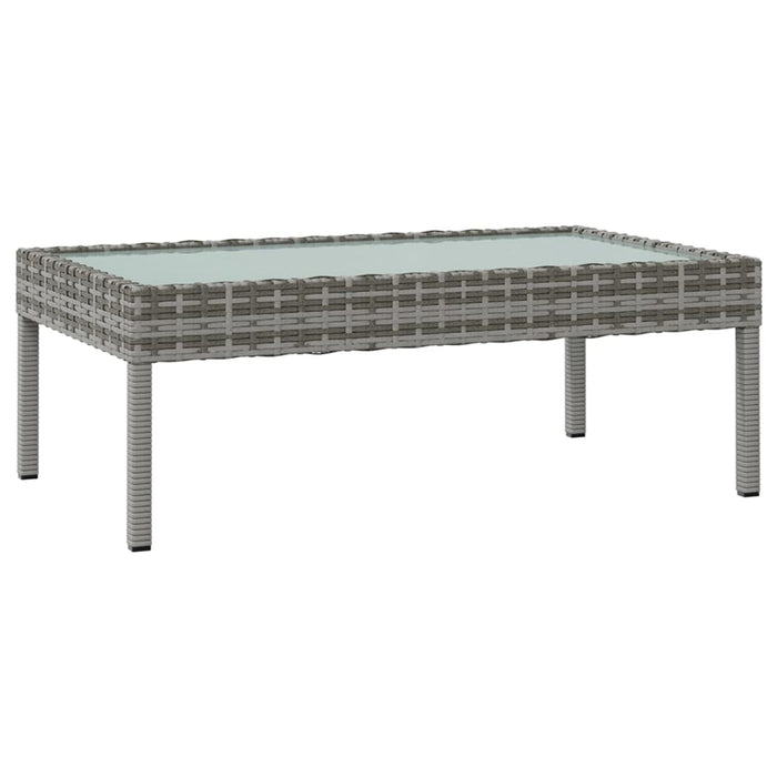 Set mobilier de grădină cu perne, 8 piese, gri, poliratan WALTI