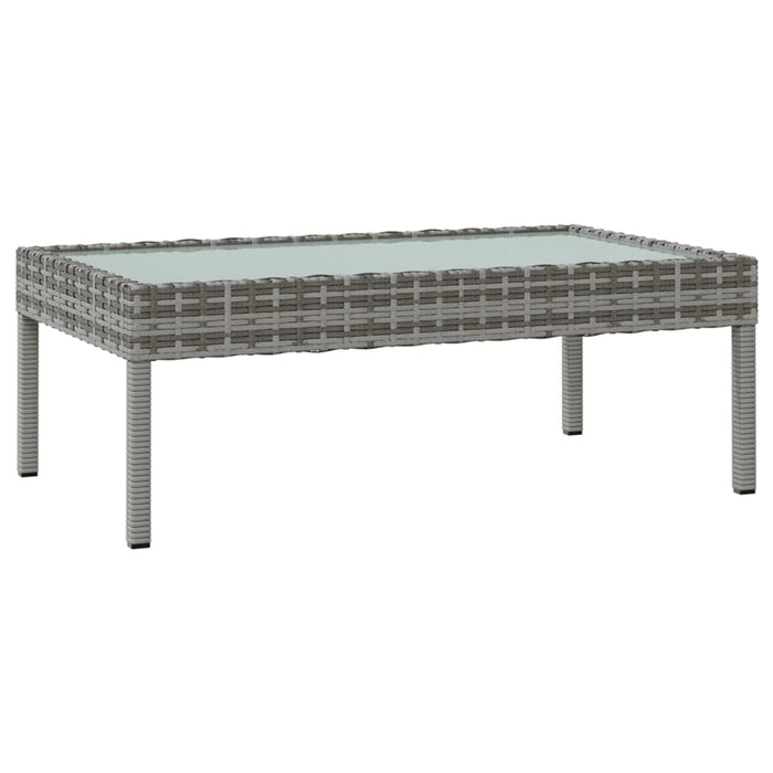Set mobilier de grădină cu perne, 16 piese, gri, poliratan - WALTI WALTI