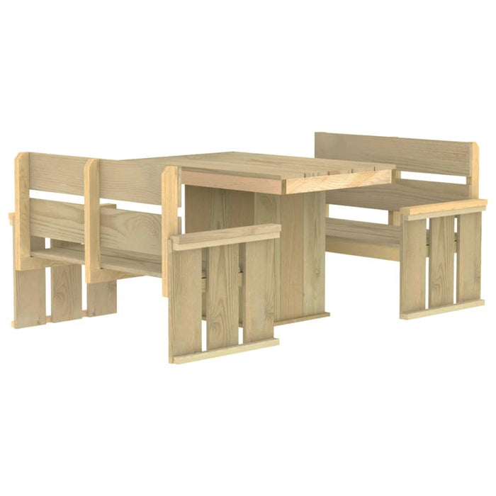 Set mobilier de exterior, 3 piese, lemn de pin tratat WALTI