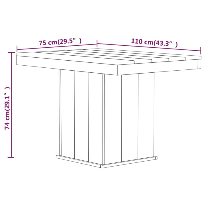 Set mobilier de exterior, 3 piese, lemn de pin tratat WALTI