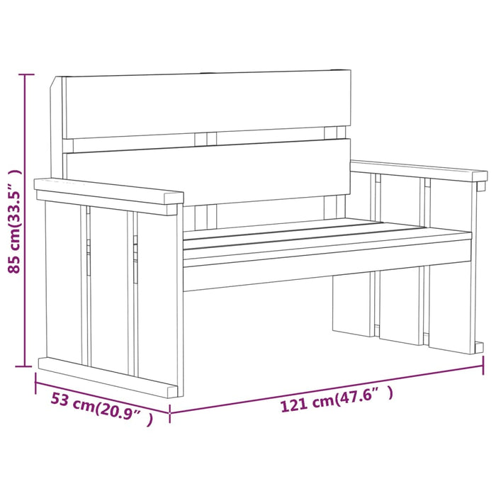 Set mobilier de exterior, 3 piese, lemn de pin tratat WALTI