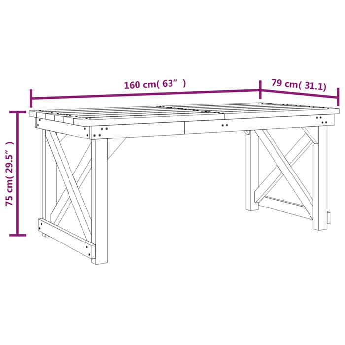 Set mobilier de grădină, 3 piese, lemn de pin tratat - WALTI WALTI