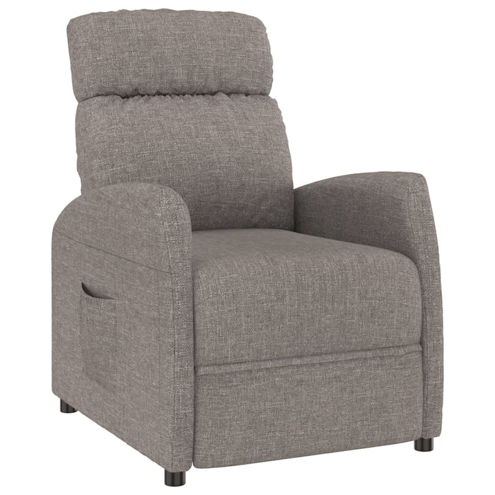 Fotoliu rabatabil, gri taupe, material textil WALTI