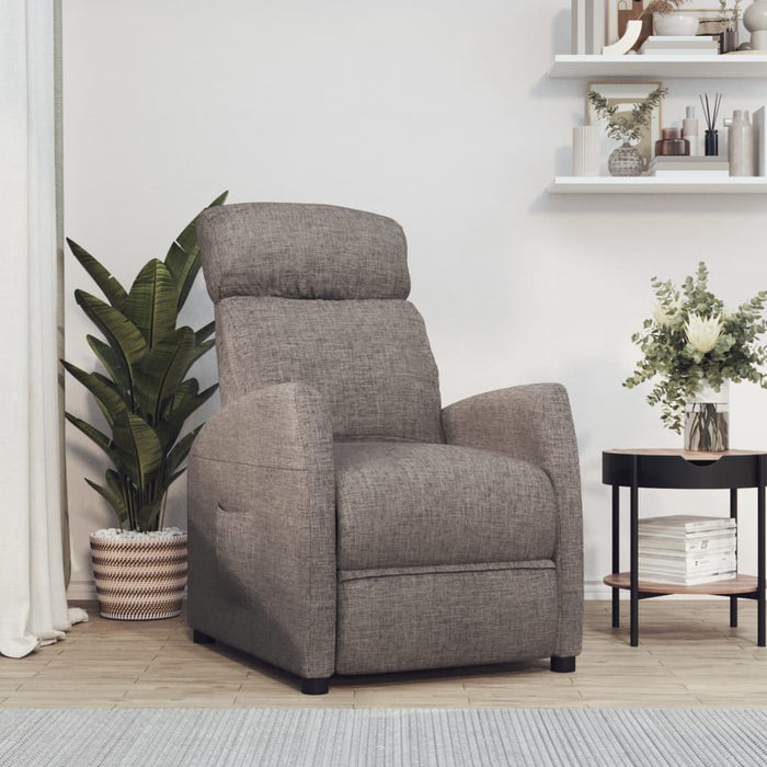 Fotoliu rabatabil, gri taupe, material textil WALTI