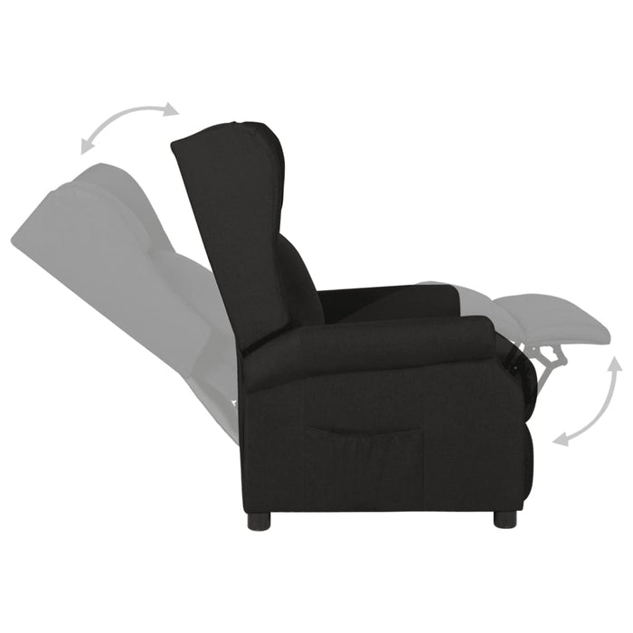 Fotoliu rabatabil, negru, material textil - WALTI WALTI