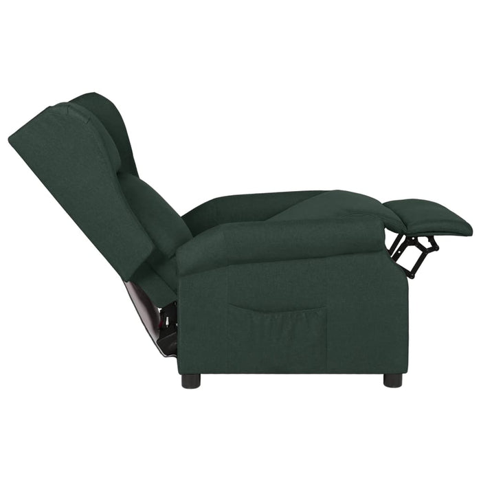 Fotoliu rabatabil, verde închis, material textil - WALTI WALTI