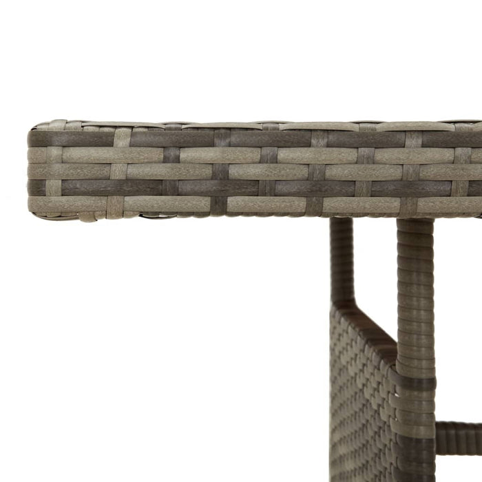Masă de grădină, gri, 160x70x72 cm, poliratan/lemn masiv acacia - WALTI WALTI