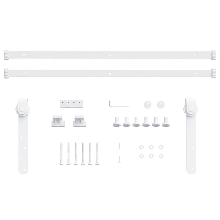 Set glisare mini ușă pentru dulap, alb, oțel carbon, 183 cm WALTI
