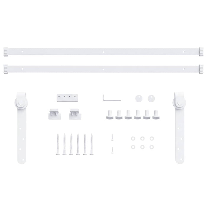 Set glisare mini ușă pentru dulap, alb, oțel carbon, 200 cm WALTI