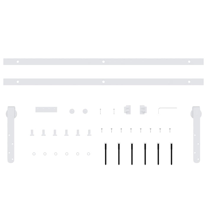Set glisare ușă mini pentru dulap, alb, oțel carbon, 152 cm - WALTI WALTI