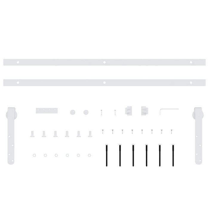 Set glisare ușă mini pentru dulap, alb, oțel carbon, 122 cm - WALTI WALTI