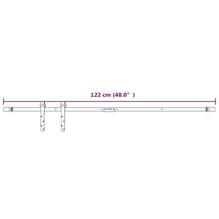 Set glisare ușă mini pentru dulap, alb, oțel carbon, 122 cm - WALTI WALTI