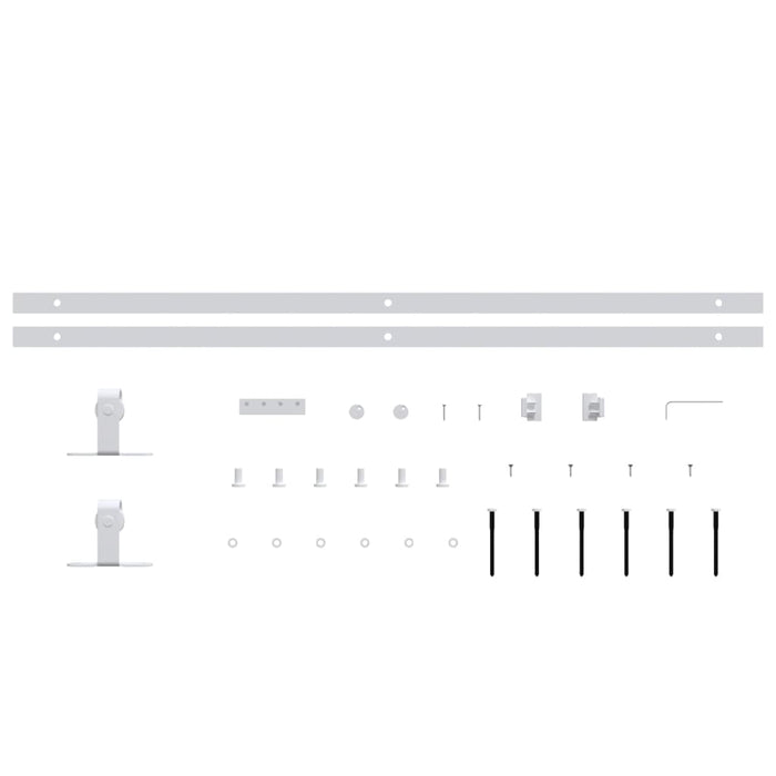 Set glisare mini ușă pentru dulap, alb, oțel carbon, 183 cm - WALTI WALTI
