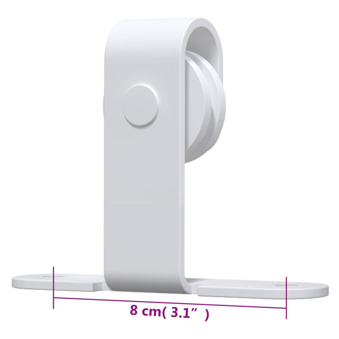 Set glisare ușă mini pentru dulap, alb, oțel carbon, 152 cm - WALTI WALTI