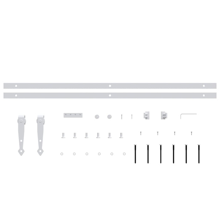 Set glisare mini ușă pentru dulap, alb, oțel carbon, 200 cm - WALTI WALTI