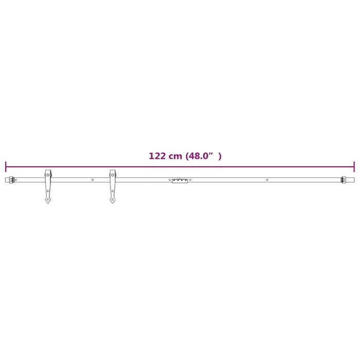 Set glisare ușă mini pentru dulap, alb, oțel carbon, 122 cm - WALTI WALTI