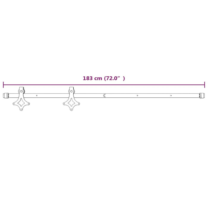 Set feronerie pentru uși glisante, alb, 183 cm, oțel - WALTI WALTI