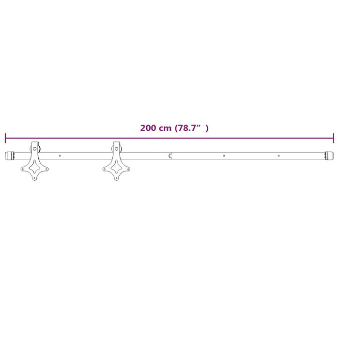 Set feronerie pentru uși glisante, alb, 200 cm, oțel - WALTI WALTI