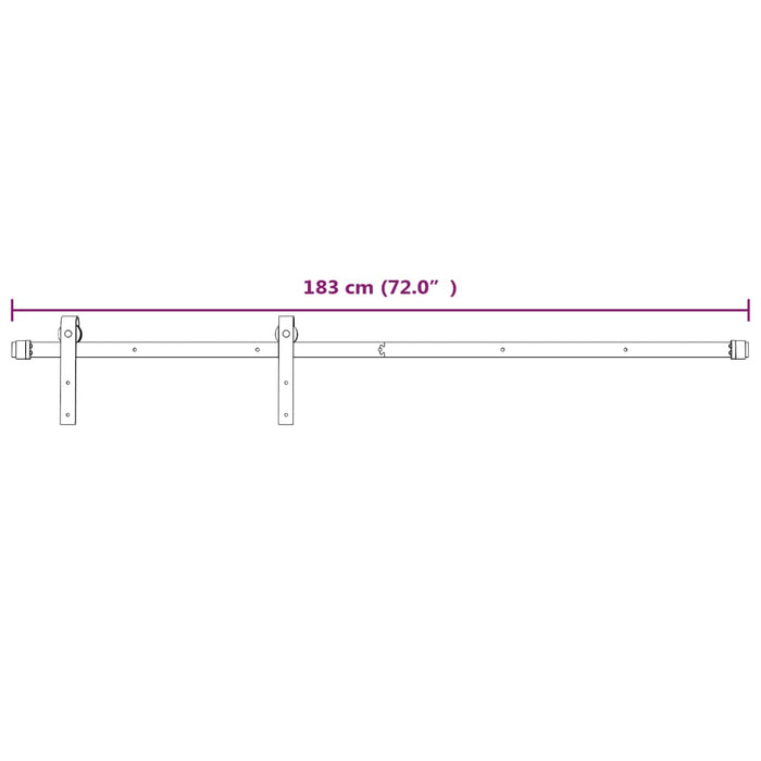 Set feronerie pentru uși glisante, alb, 183 cm, oțel - WALTI WALTI