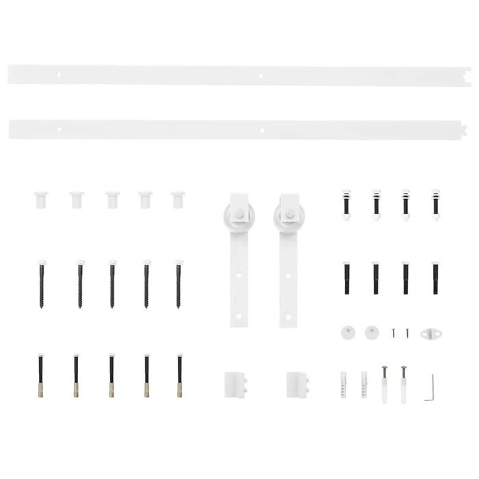 Set feronerie pentru uși glisante, alb, 200 cm, oțel - WALTI WALTI