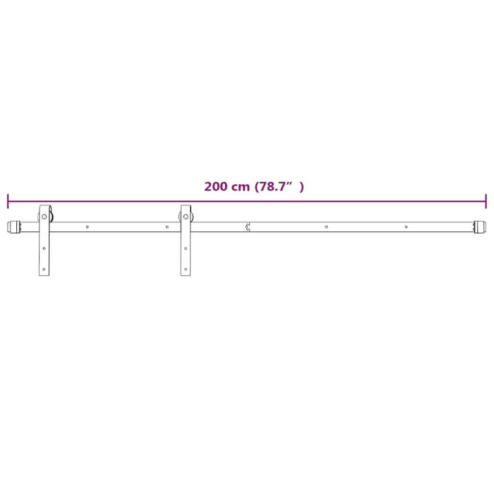 Set feronerie pentru uși glisante, alb, 200 cm, oțel - WALTI WALTI