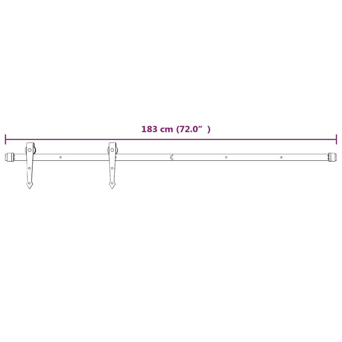Set feronerie pentru uși glisante, alb, 183 cm, oțel - WALTI WALTI