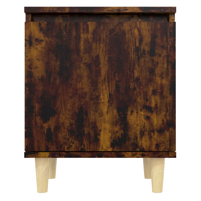 Noptiere picioare lemn masiv 2 buc. stejar fumuriu 40x30x50cm - WALTI WALTI