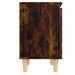 Noptiere picioare lemn masiv 2 buc. stejar fumuriu 40x30x50cm - WALTI WALTI