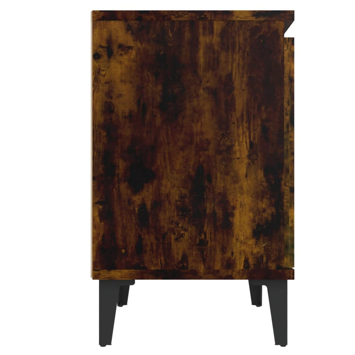 Noptiere cu picioare din metal, stejar afumat, 40x30x50 cm - WALTI WALTI