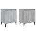 Noptiere cu picioare metalice, sonoma gri, 40x30x50 cm - WALTI WALTI
