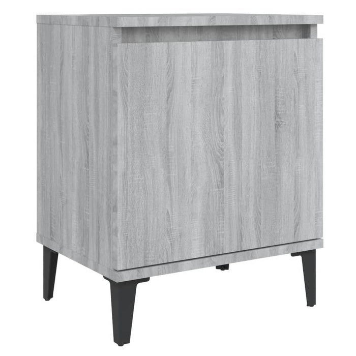 Noptiere cu picioare metalice, sonoma gri, 40x30x50 cm - WALTI WALTI