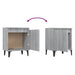 Noptiere cu picioare metalice, sonoma gri, 40x30x50 cm - WALTI WALTI