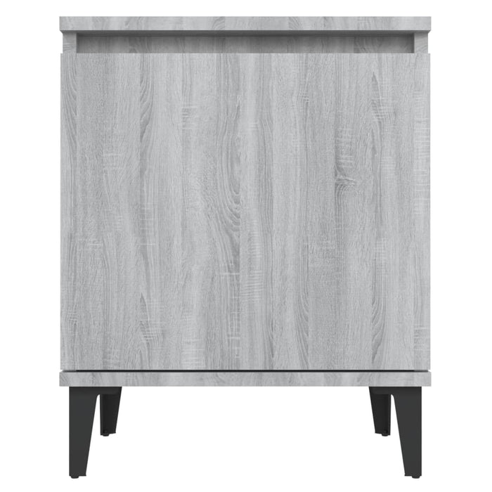 Noptiere cu picioare metalice, sonoma gri, 40x30x50 cm - WALTI WALTI