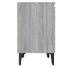 Noptiere cu picioare metalice, sonoma gri, 40x30x50 cm - WALTI WALTI
