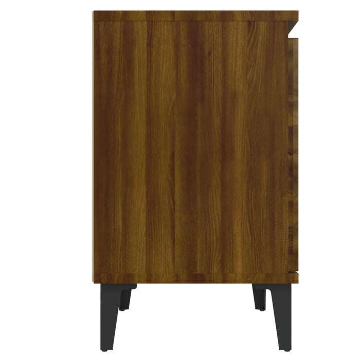 Noptieră cu picioare din metal, stejar maro, 40x30x50 cm - WALTI WALTI