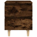 Noptiere picioare lemn masiv 2 buc. stejar fumuriu 40x35x50 cm - WALTI WALTI