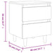 Noptiere picioare lemn masiv 2 buc. stejar fumuriu 40x35x50 cm - WALTI WALTI