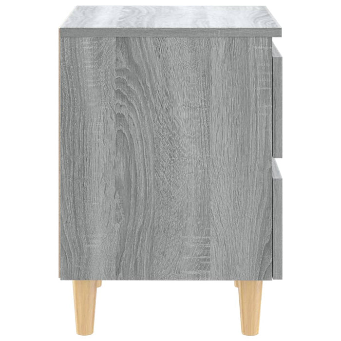 Noptiere picioare lemn masiv, 2 buc., gri sonoma, 40x35x50 cm - WALTI WALTI