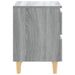 Noptiere picioare lemn masiv, 2 buc., gri sonoma, 40x35x50 cm - WALTI WALTI