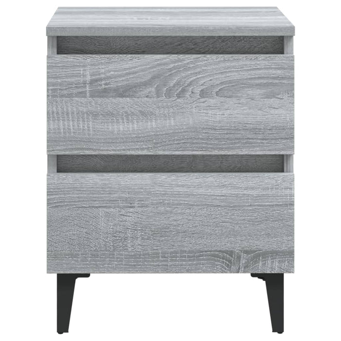 Noptieră cu picioare din metal, gri sonoma, 40x35x50 cm - WALTI WALTI
